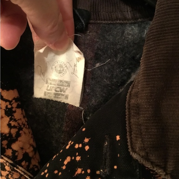 Vintage Carhartt blanket lined, acid washed chore coat. - Picture 4 of 4